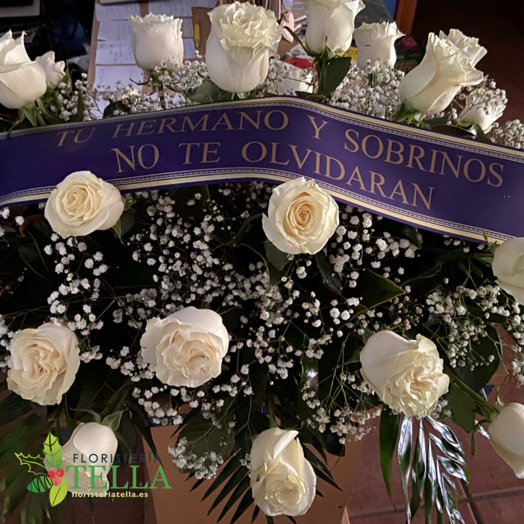 Centre Roses Blanques Funeral (Normal)