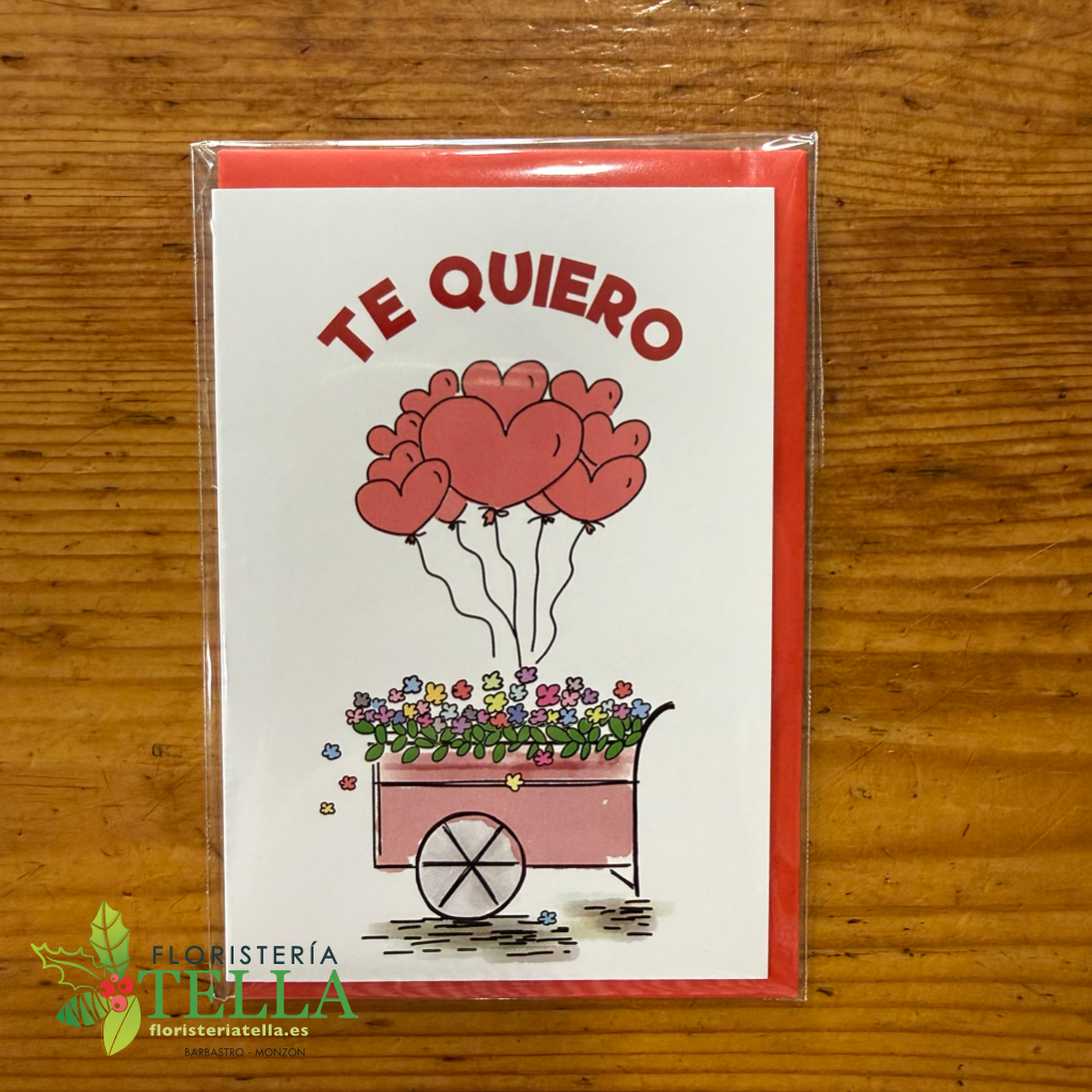 Tarjeta "Te Quiero" Globos