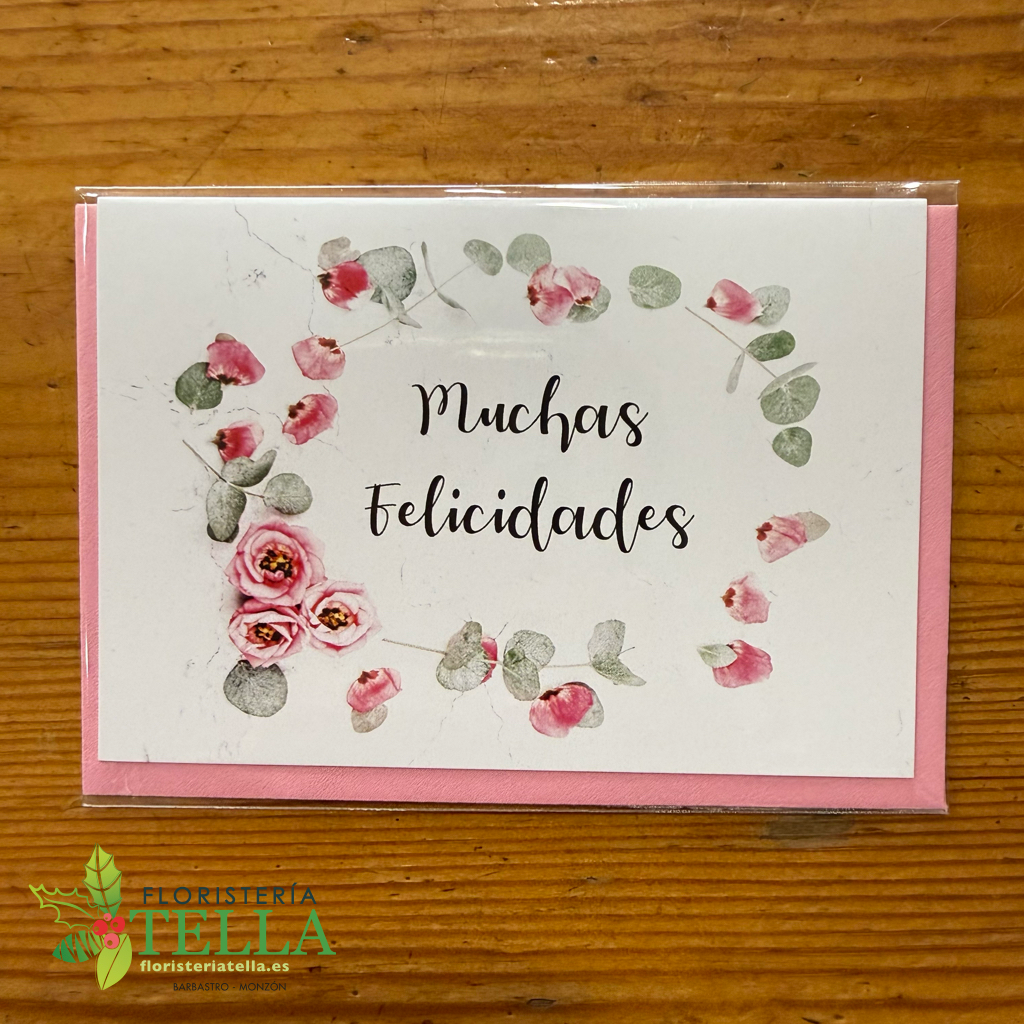 Tarjeta "Muchas Felicidades"
