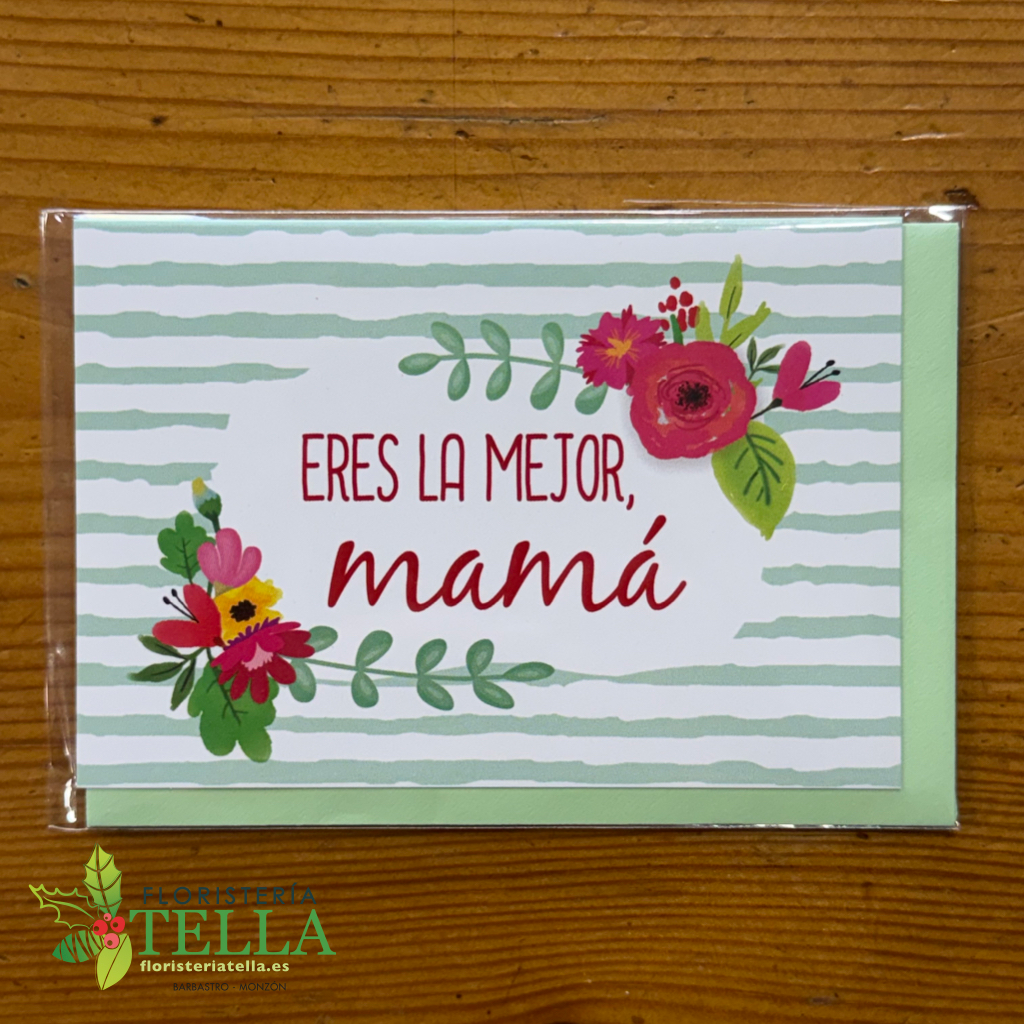 Tarjeta "Eres la mejor, mamá"