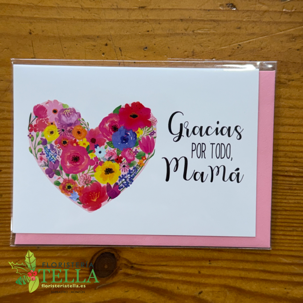 Tarjeta "Gracias por todo, Mamá"