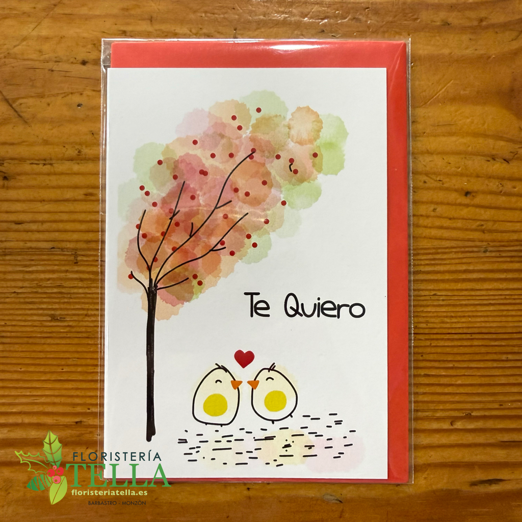 Tarjeta "Te Quiero" Pollitos