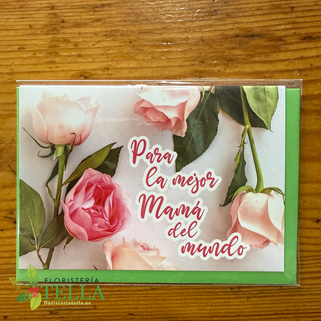 Tarjeta "Para la mejor mamá del mundo"