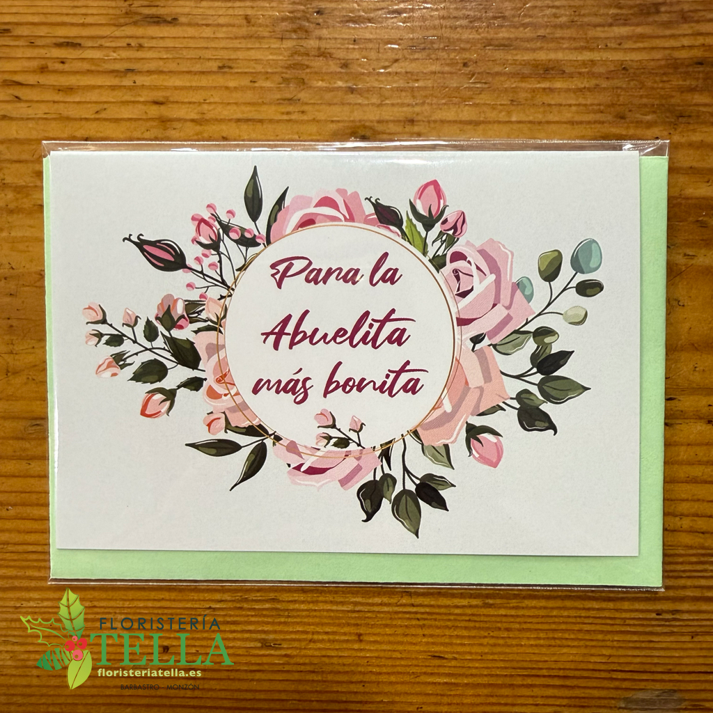 Tarjeta "Para la Abuelita más bonita"