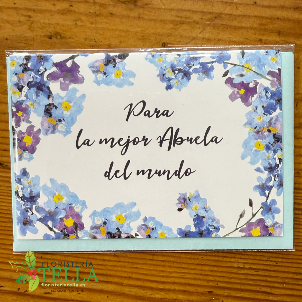 Tarjeta "Para la Mejor Abuela del Mundo"