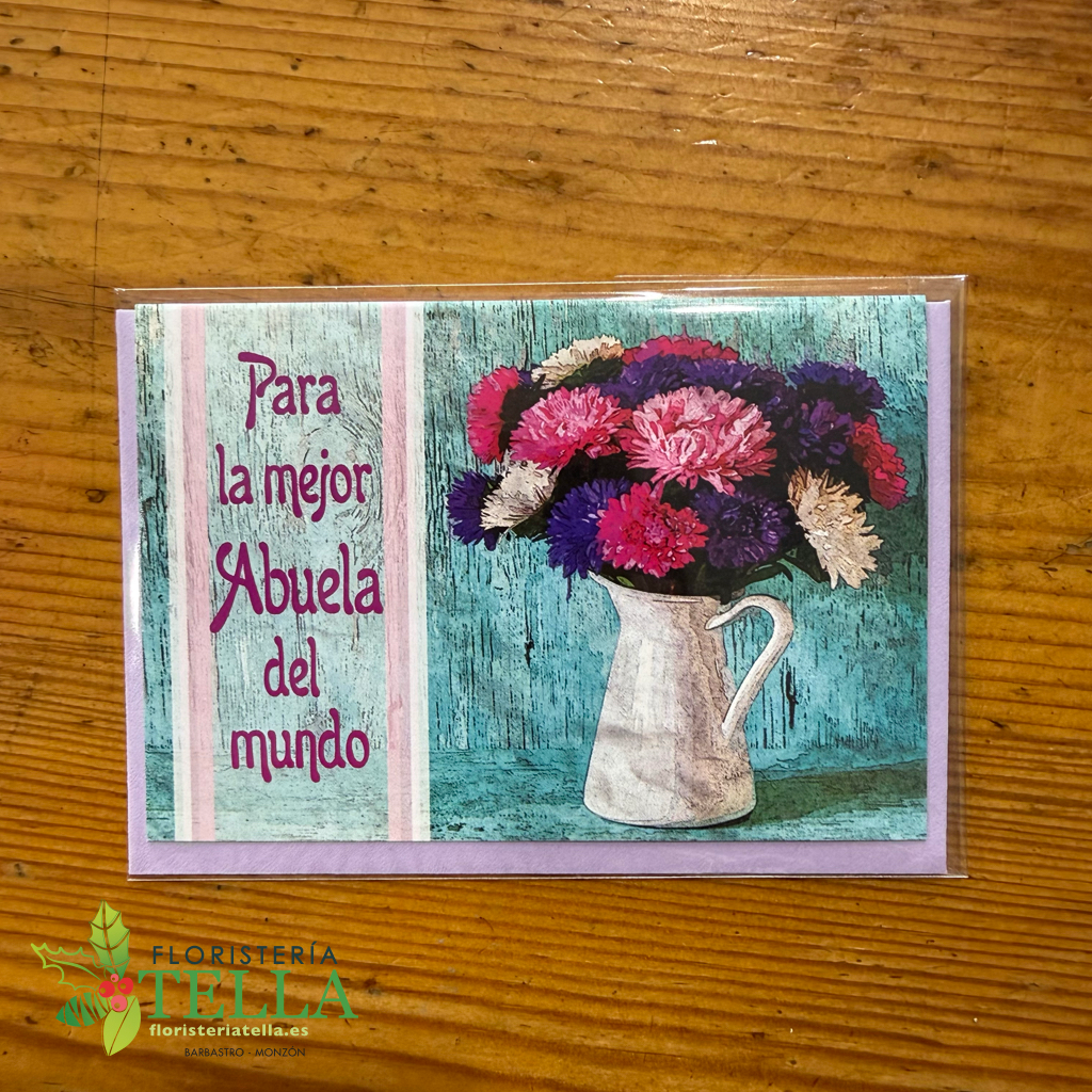Tarjeta "Para la Mejor Abuela del Mundo"