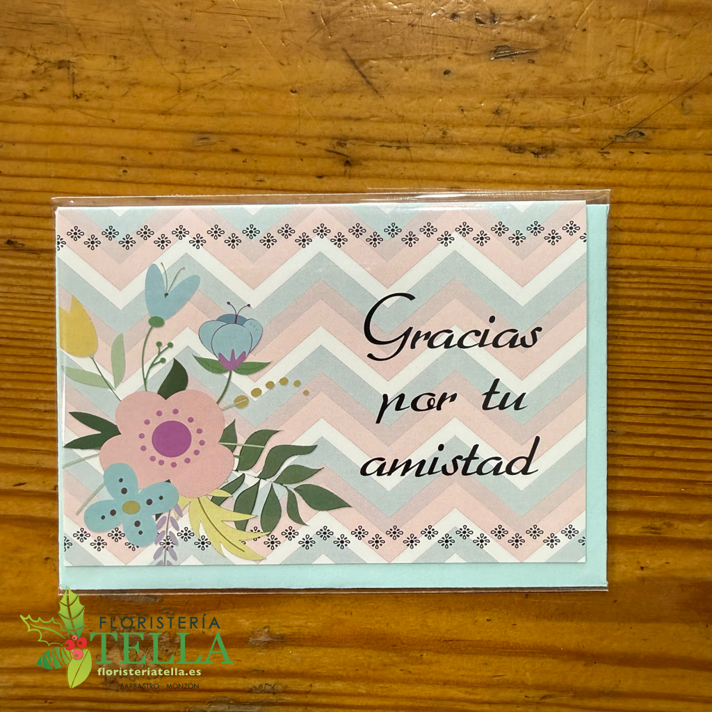 Tarjeta "Gracias por tu Amistad"