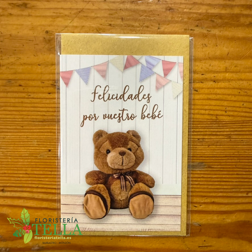 Tarjeta "Felicidades por vuestro bebé"