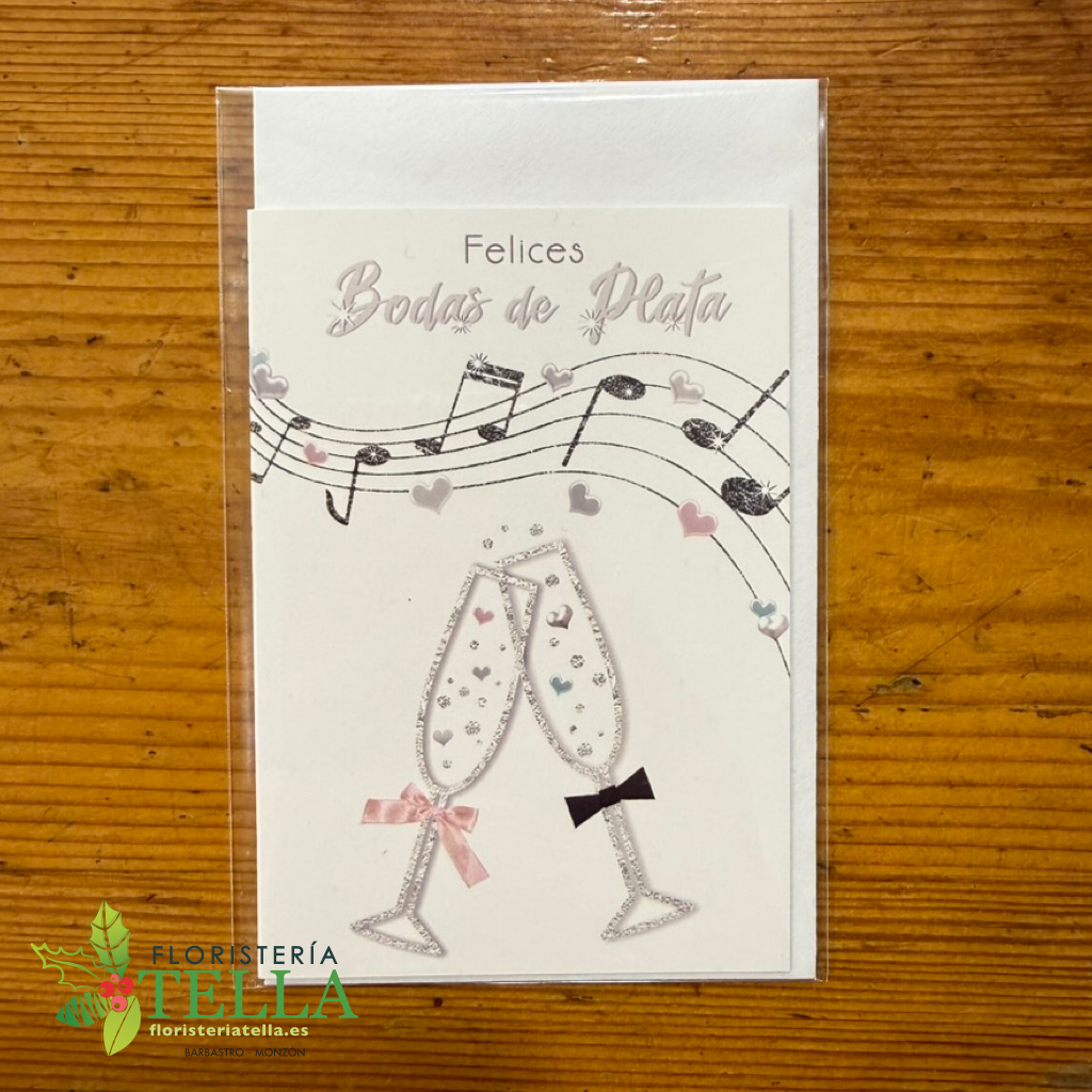 Tarjeta "Bodas de Plata"