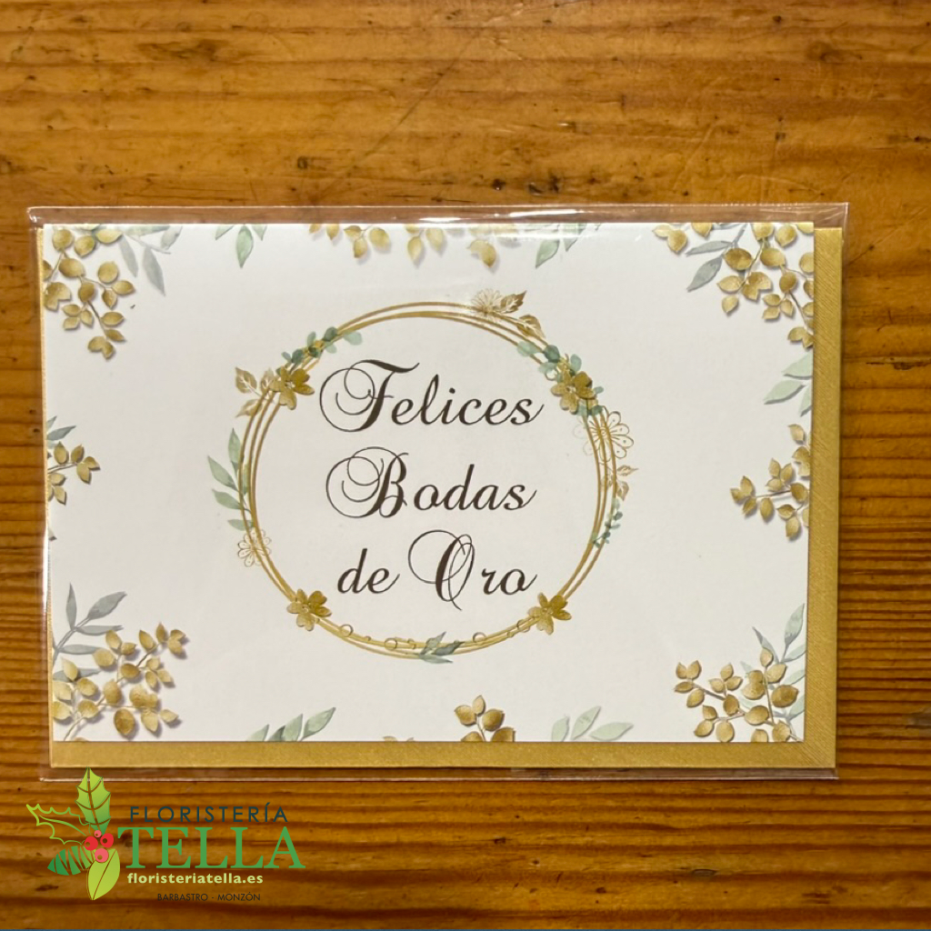 Tarjeta "Felices Bodas de Oro"