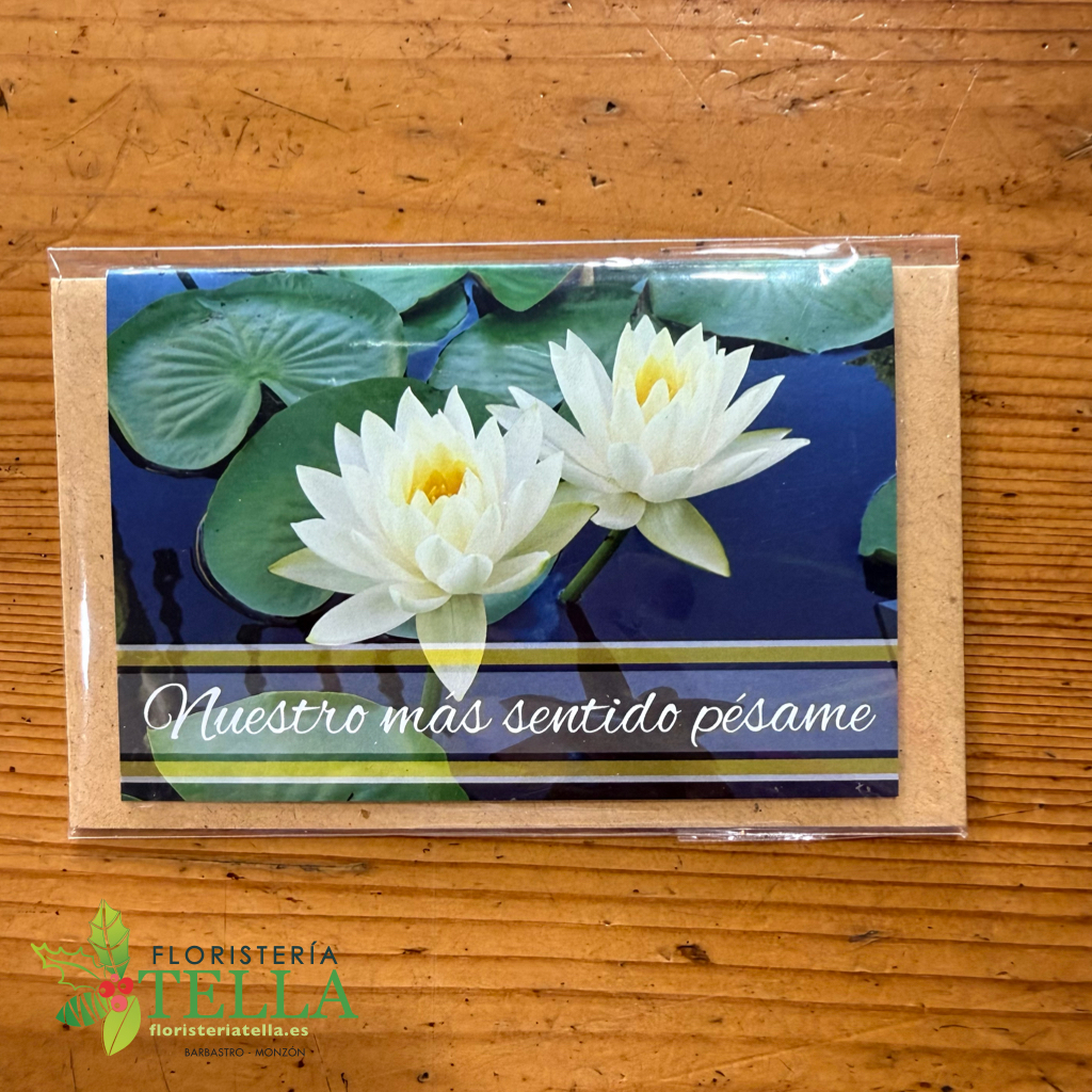 Tarjeta "Nuestro más sentido pésame"