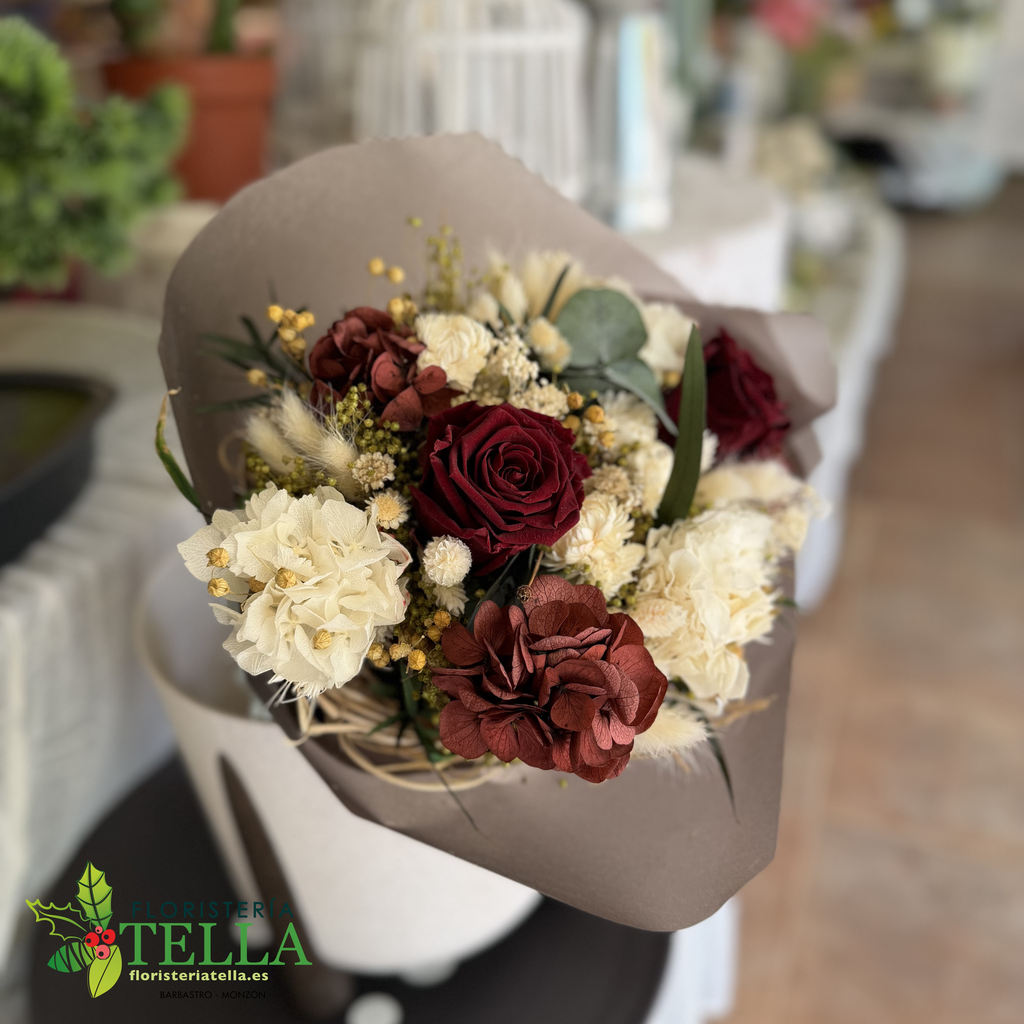 Bouquet Preservado Tonos Marrones
